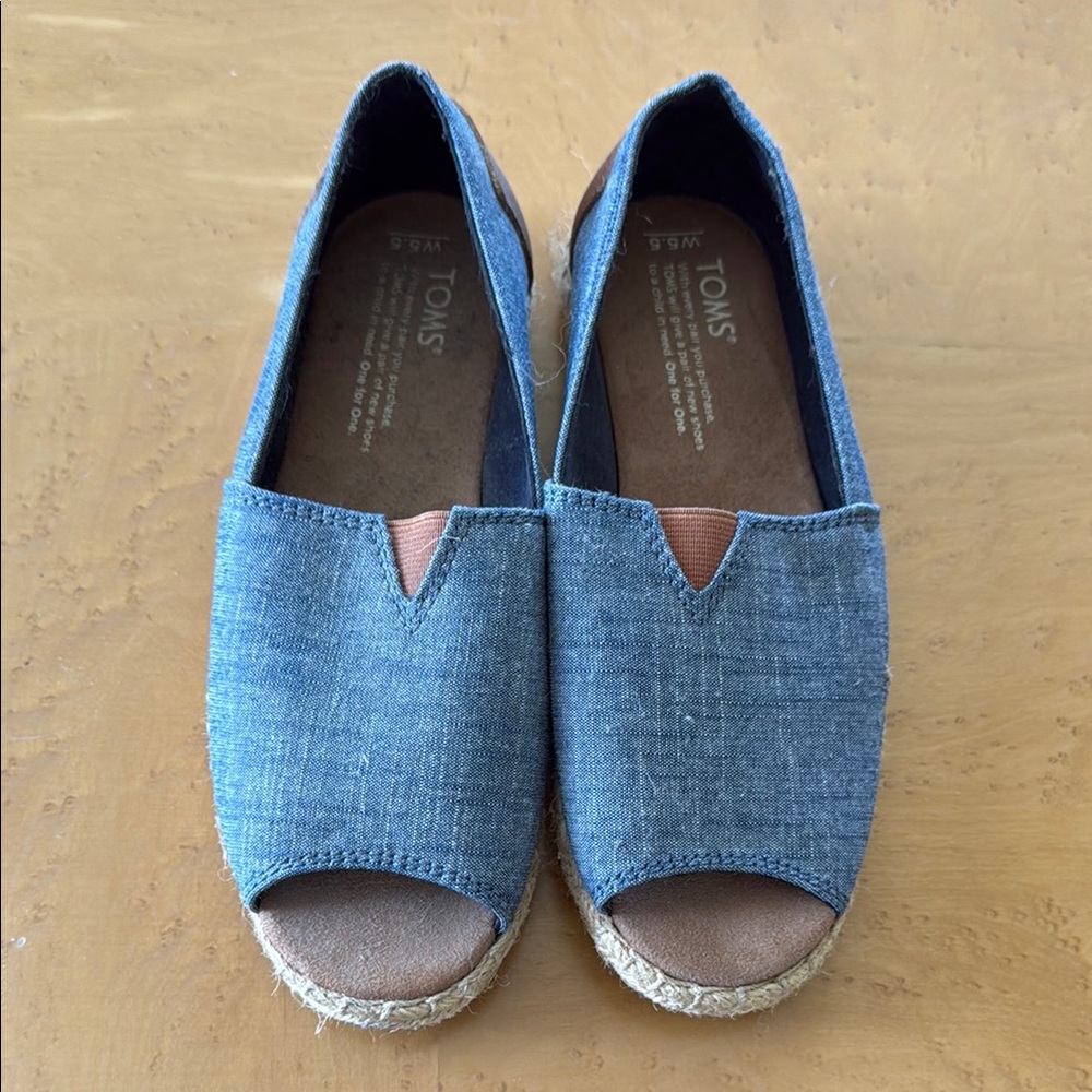 TOMS Denim Blue Slip-On Shoes
